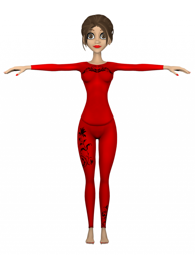 irene toon girl 3D Model .c4d .max .obj .3ds .fbx .stl .blend 