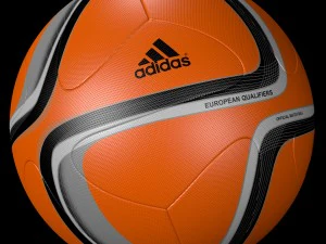 adidas official qualifier ball 2016 orange 3D Model