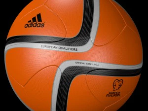 adidas official qualifier ball 2016 orange 3D Model