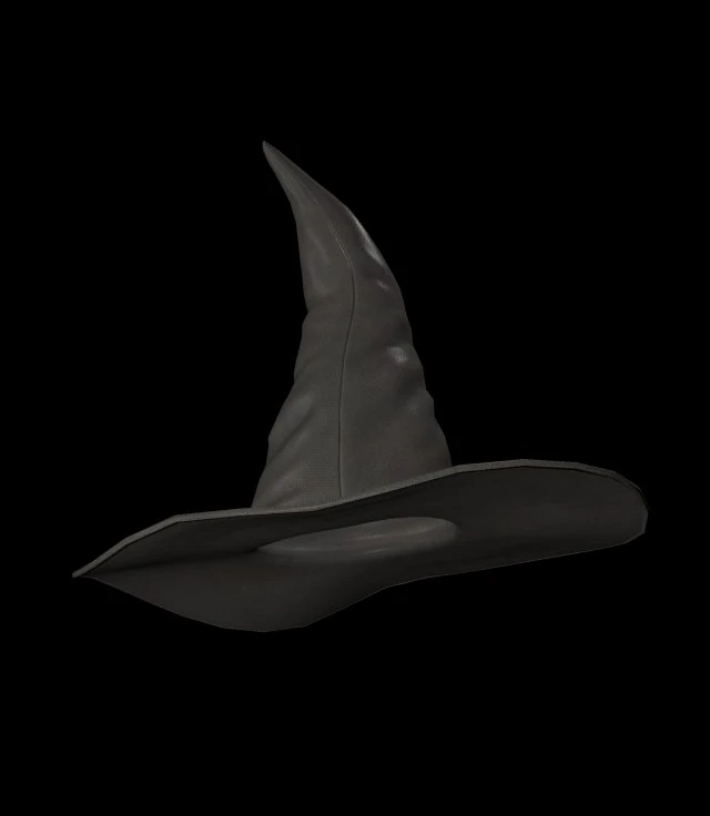 डायन टोपी 3D मॉडल .c4d .max .obj .3ds .fbx .stl .blend