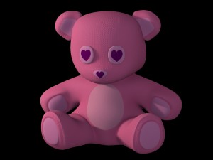 teddy bear pink 3D Model