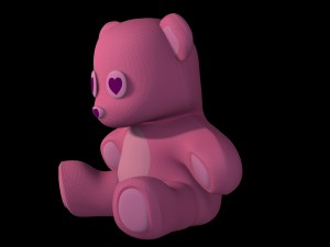 teddy bear pink 3D Model