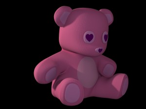 teddy bear pink 3D Model