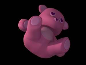 teddy bear pink 3D Model