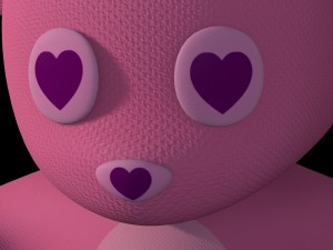 teddy bear pink 3D Model