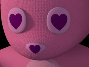 teddy bear pink 3D Model