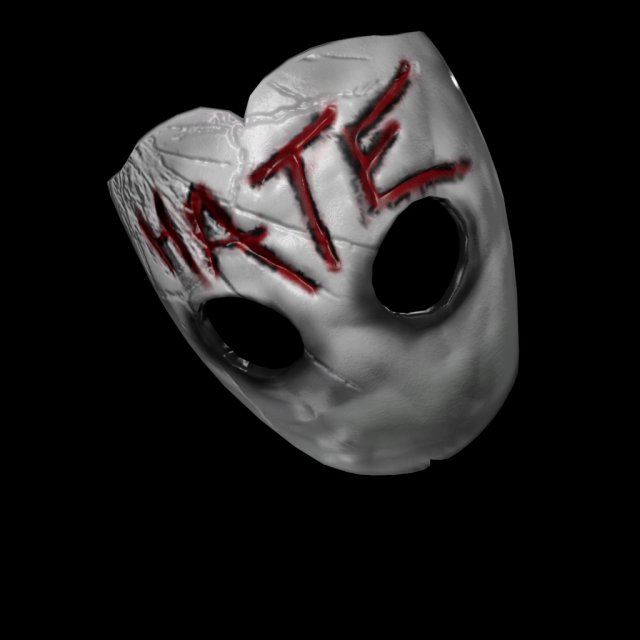 hate mask 3D Модель .c4d .max .obj .3ds .fbx .stl .blend 