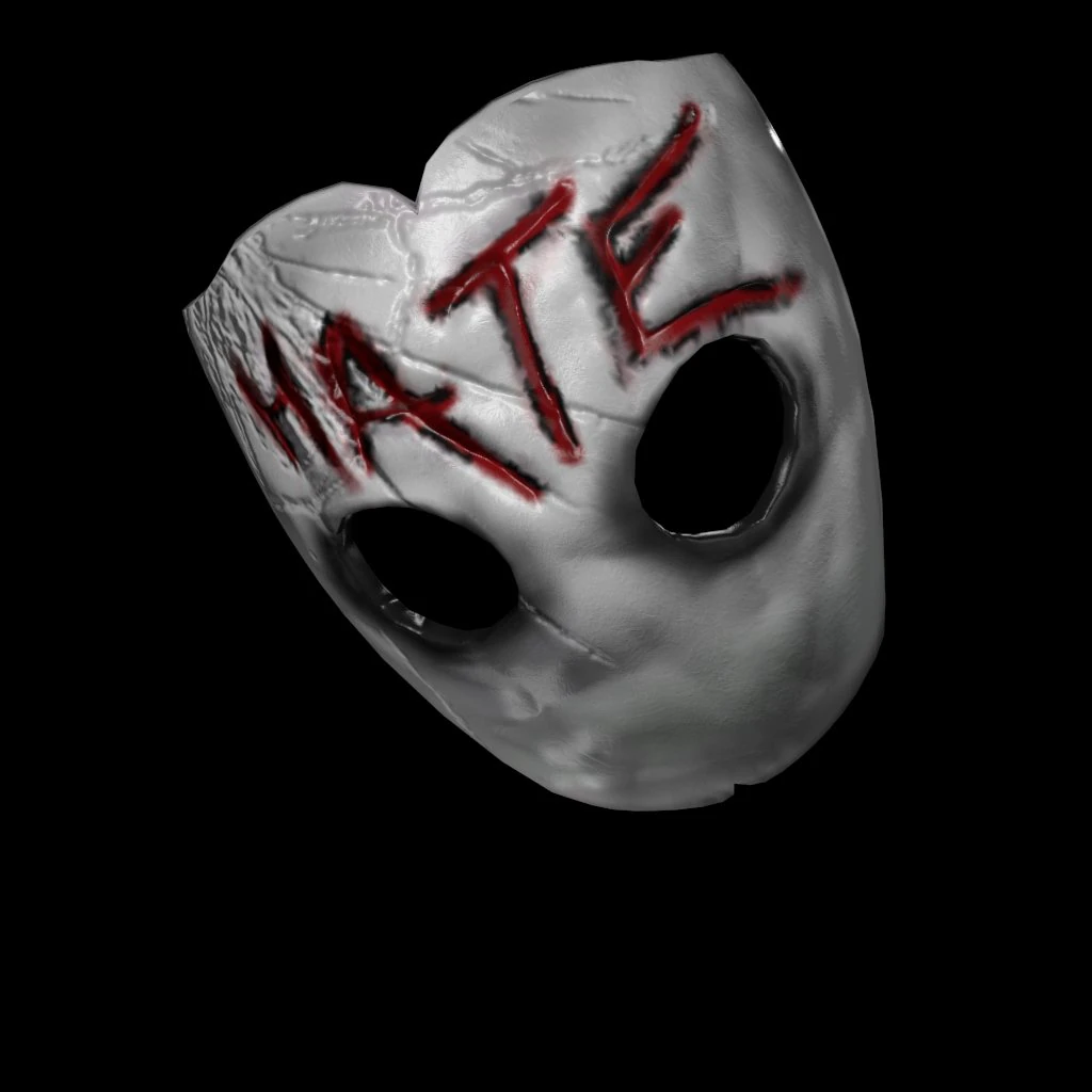 hate mask 3D Model .c4d .max .obj .3ds .fbx .stl .blend