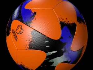 adidasofficialqualifier ball 2017 black and orange 3D Model