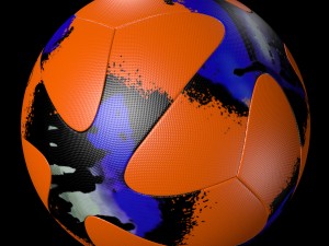 adidasofficialqualifier ball 2017 black and orange Modelo 3D