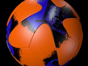 adidasofficialqualifier ball 2017 black and orange Modelo 3D