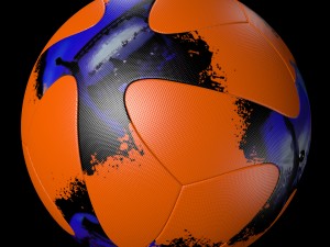 adidasofficialqualifier ball 2017 black and orange Modelo 3D