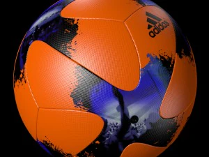 adidasofficialqualifier ball 2017 black and orange 3D Model