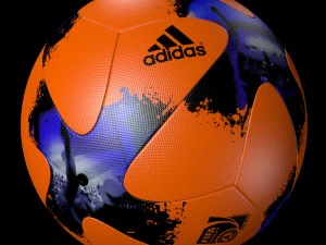 adidasofficialqualifier ball 2017 black and orange 3D Model