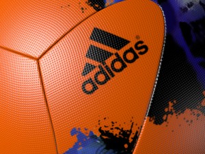 adidasofficialqualifier ball 2017 black and orange Modelo 3D