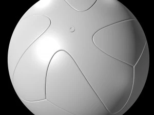 adidasofficialqualifier ball 2017 black and orange 3D Model