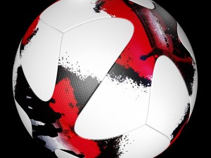 adidasofficialqualifier ball 2017 orange and white 3D Model