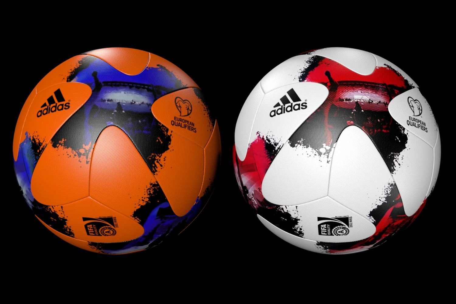 adidasofficialqualifier ball 2017 orange and white 3D Model .c4d .max .obj .3ds .fbx .stl .blend 