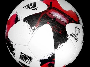 adidasofficialqualifier ball 2017 orange and white 3D Model