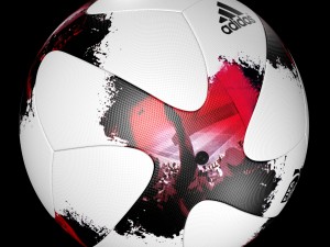 adidasofficialqualifier ball 2017 orange and white 3D Model