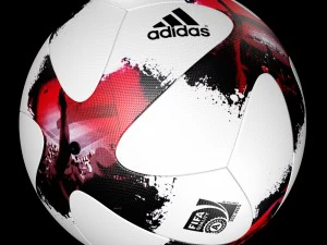 adidasofficialqualifier ball 2017 orange and white 3D Model