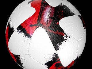 adidasofficialqualifier ball 2017 orange and white 3D Model