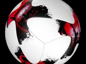 adidasofficialqualifier ball 2017 orange and white 3D Model