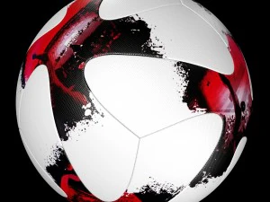 adidasofficialqualifier ball 2017 orange and white 3D Model