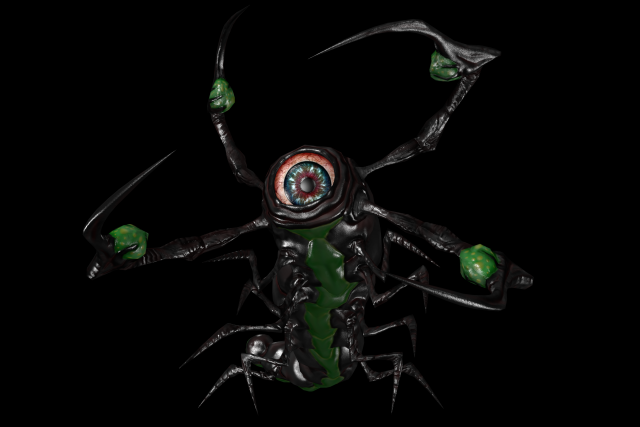 larva of the monster low poly Modèle 3D .c4d .max .obj .3ds .fbx .stl .blend 