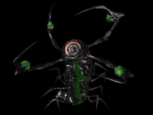 larwa potwora low poli Model 3D