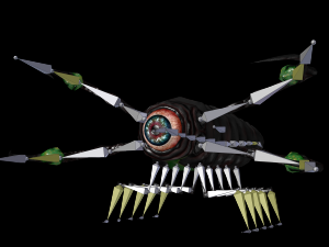 larva of the monster low poly Modèle 3D