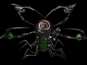 larva of the monster low poly Modèle 3D