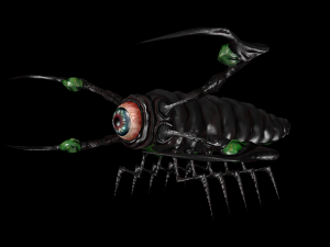 larva of the monster low poly Modèle 3D