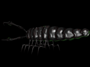 larva of the monster low poly Modèle 3D