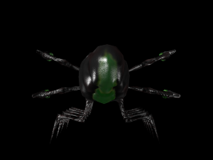 larva of the monster low poly Modèle 3D