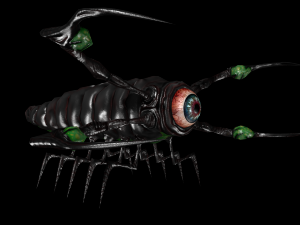 larva of the monster low poly Modèle 3D