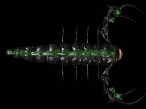 larva of the monster low poly Modèle 3D