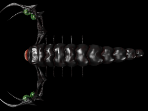 larva of the monster low poly Modèle 3D