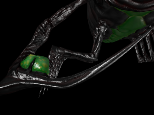 larva of the monster low poly Modèle 3D