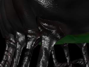 larva of the monster low poly Modèle 3D
