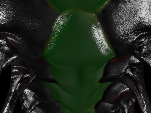 larva of the monster low poly Modèle 3D
