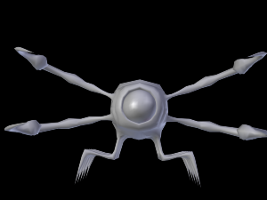 larva of the monster low poly Modèle 3D