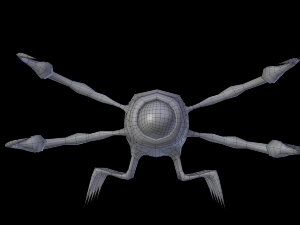 larva of the monster low poly Modèle 3D