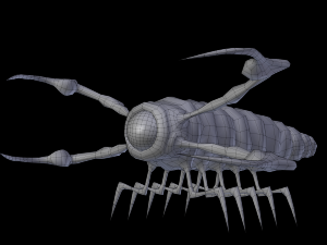 larva of the monster low poly Modèle 3D