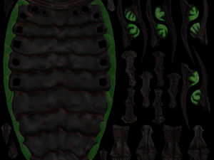 larva of the monster low poly Modèle 3D