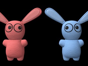 blue and pink bunny toys Modèle 3D