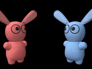 blue and pink bunny toys Modèle 3D
