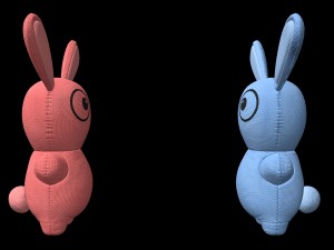 blue and pink bunny toys Modèle 3D