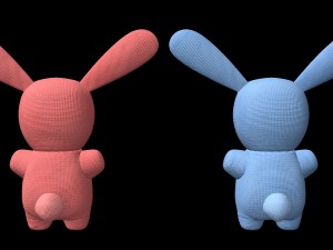 blue and pink bunny toys Modèle 3D