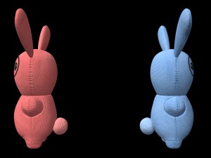blue and pink bunny toys Modèle 3D